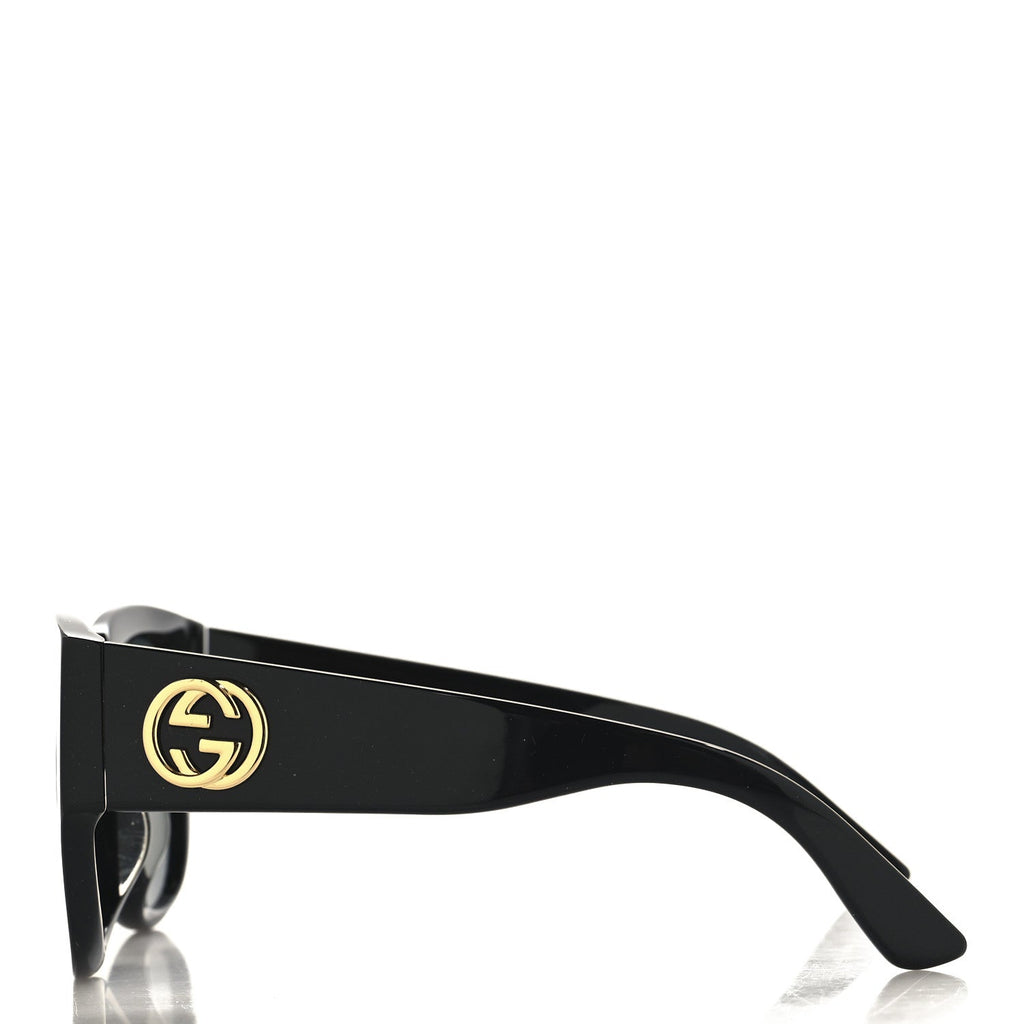 Gucci Acetate Square Frame Sunglasses GG0142SAN Black