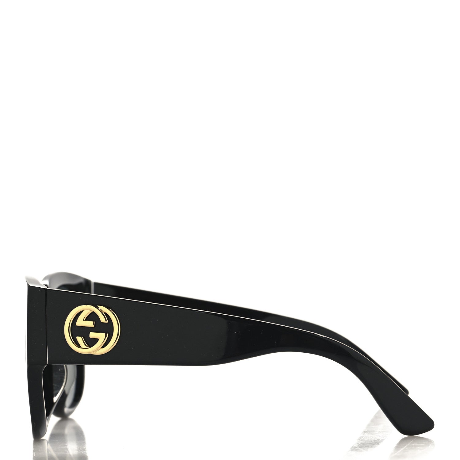 Gucci Acetate Square Frame Sunglasses GG0142SAN Black