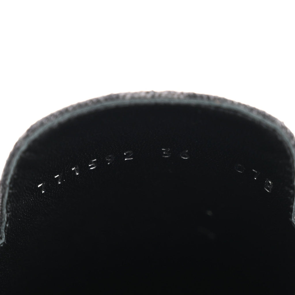 Gucci New Denim GG Malaga Kid Womens Princetown Slippers 36 Grey Black