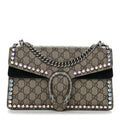 Gucci GG Supreme Monogram Crystal Small Dionysus Shoulder Bag Black