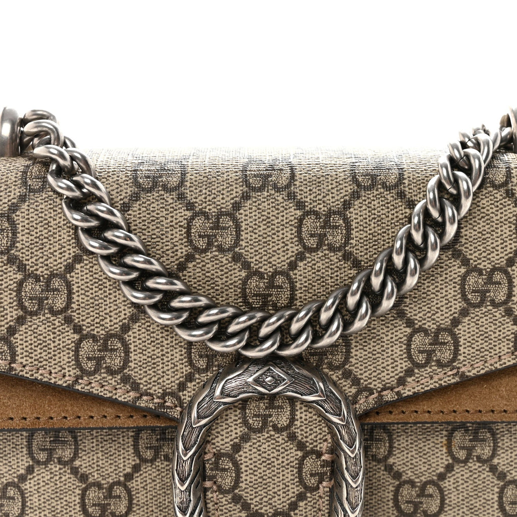 Gucci GG Supreme Monogram Mini Dionysus Shoulder Bag Taupe