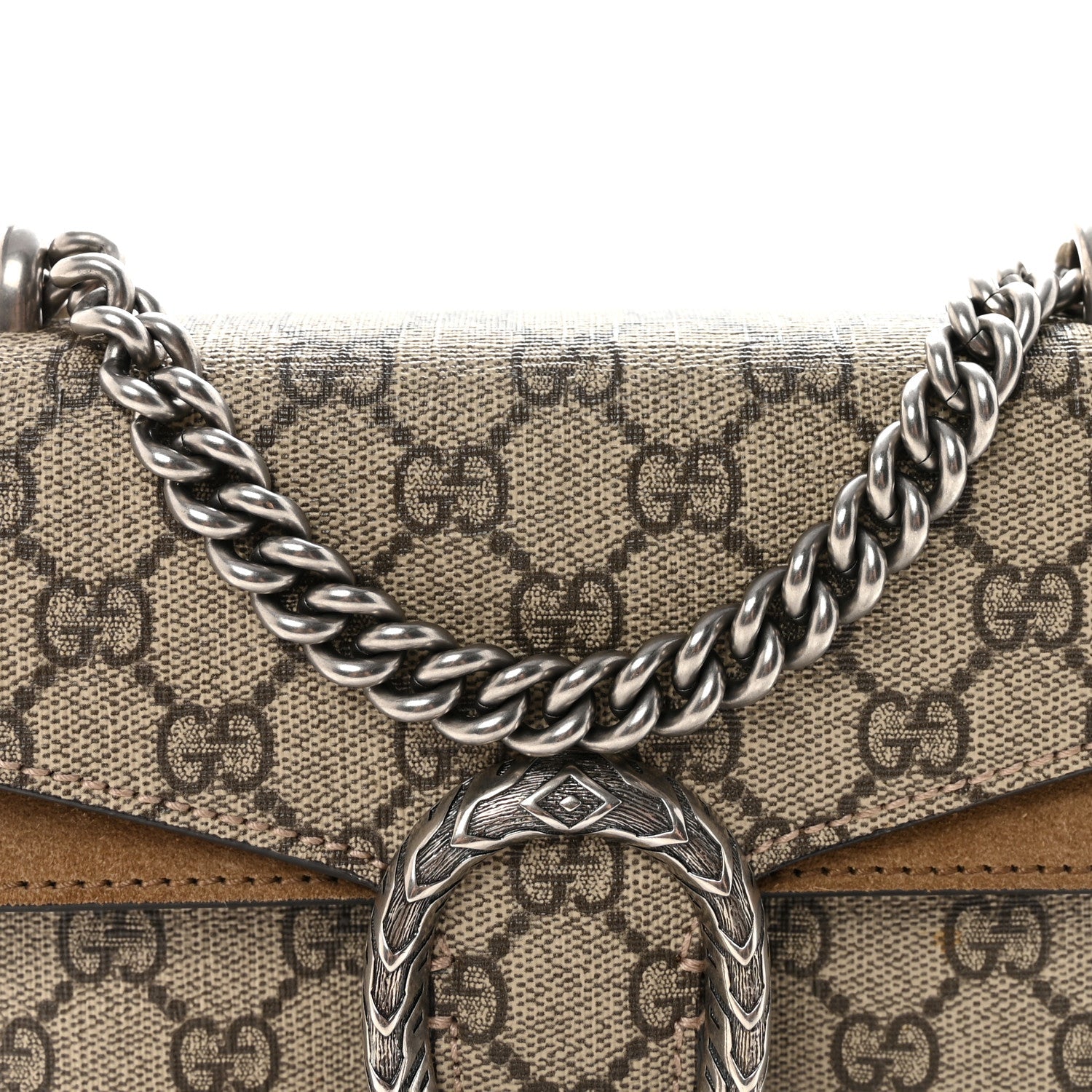 Gucci GG Supreme Monogram Mini Dionysus Shoulder Bag Taupe