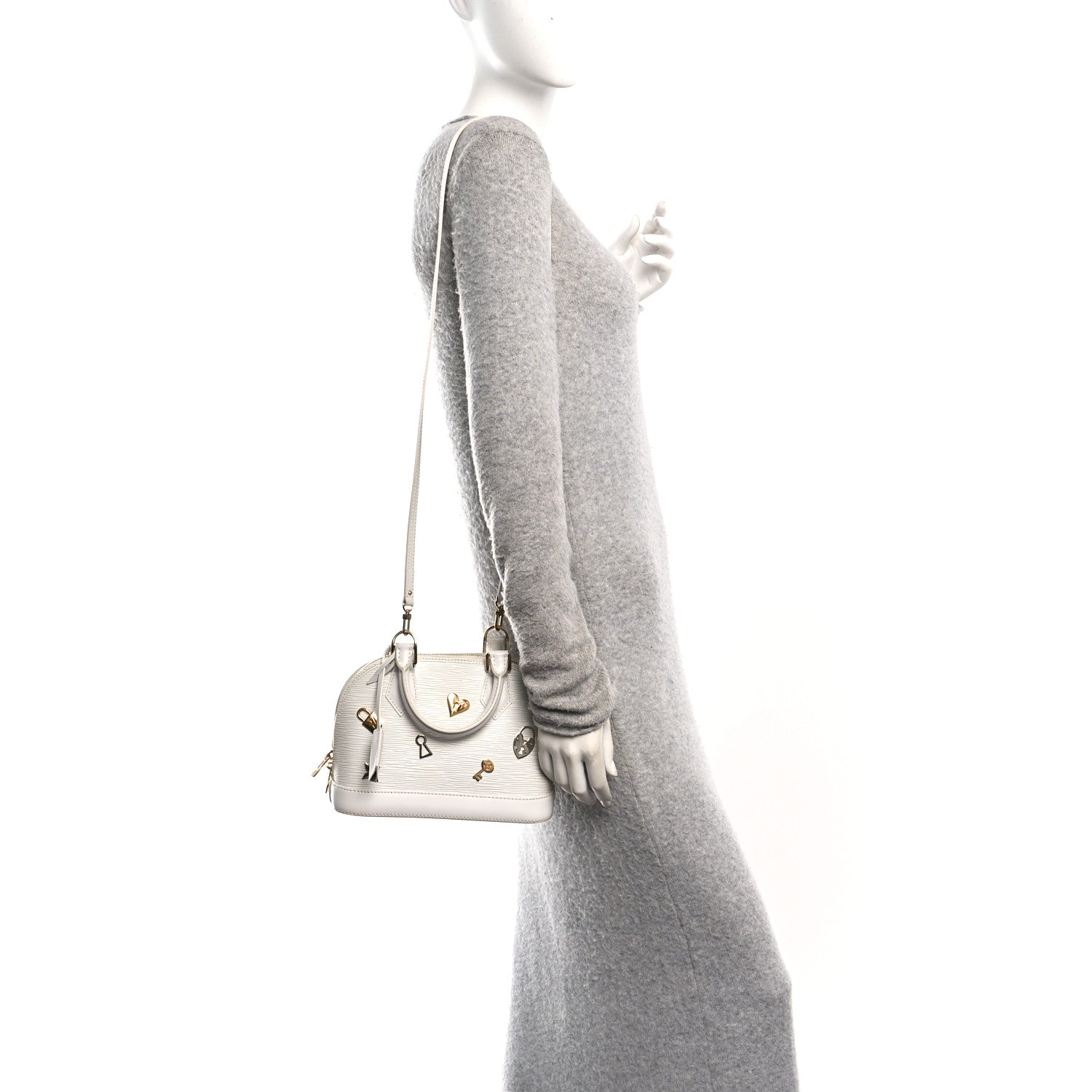 Louis Vuitton Epi Love Lock Alma BB White