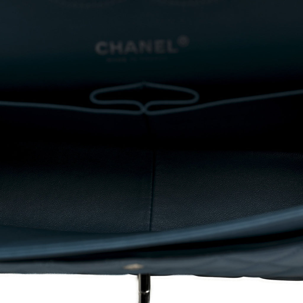 Chanel Lambskin Quilted Jumbo Double Flap Turquoise