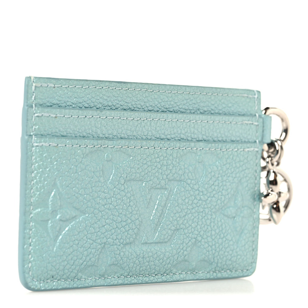 Louis Vuitton Empreinte Monogram LV Charms Card Holder Azur Frost