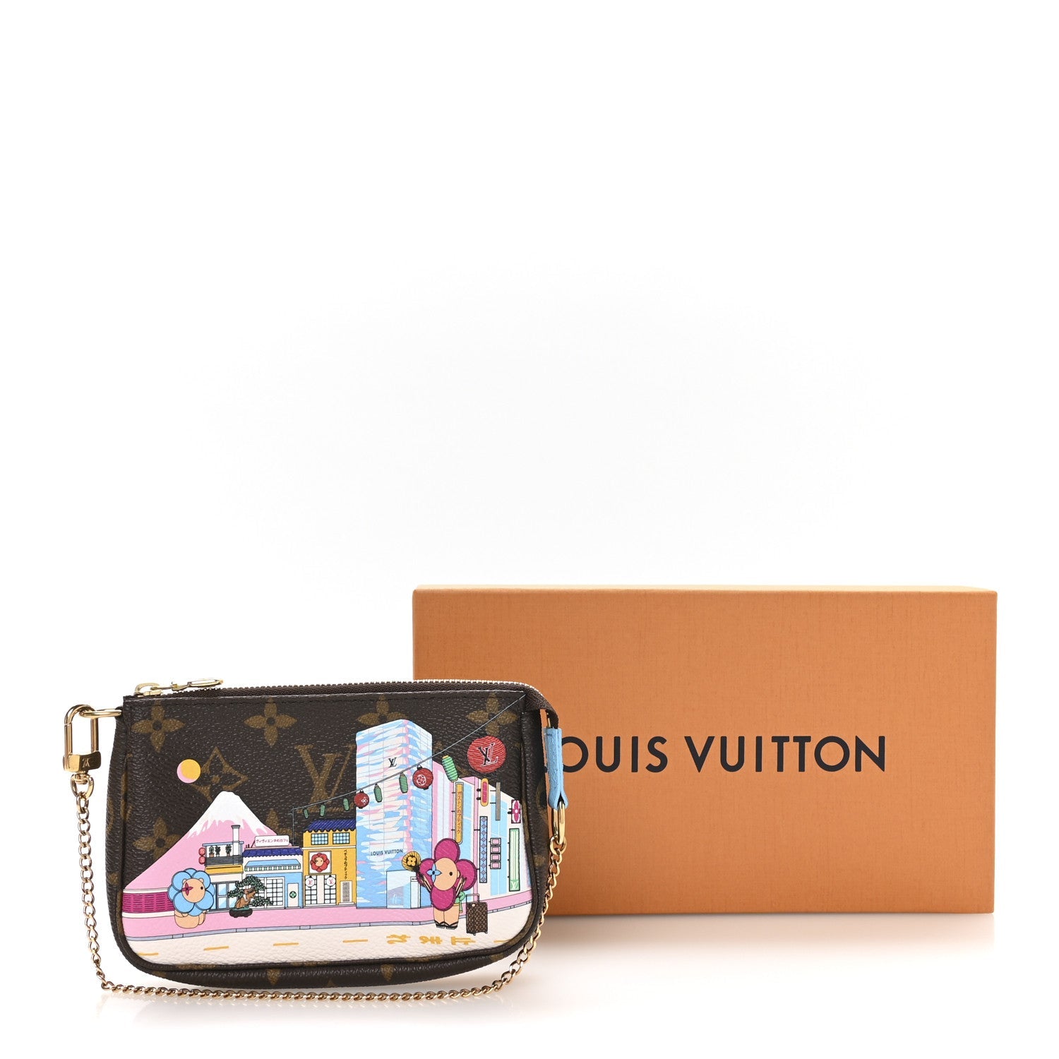 Louis Vuitton Monogram 2022 Christmas Animation Tokyo Mini Pochette Accessories Blue