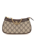Gucci GG Supreme Monogram Textured Dollar Calfskin Mini Ophidia Chain Bag Beige Ebony