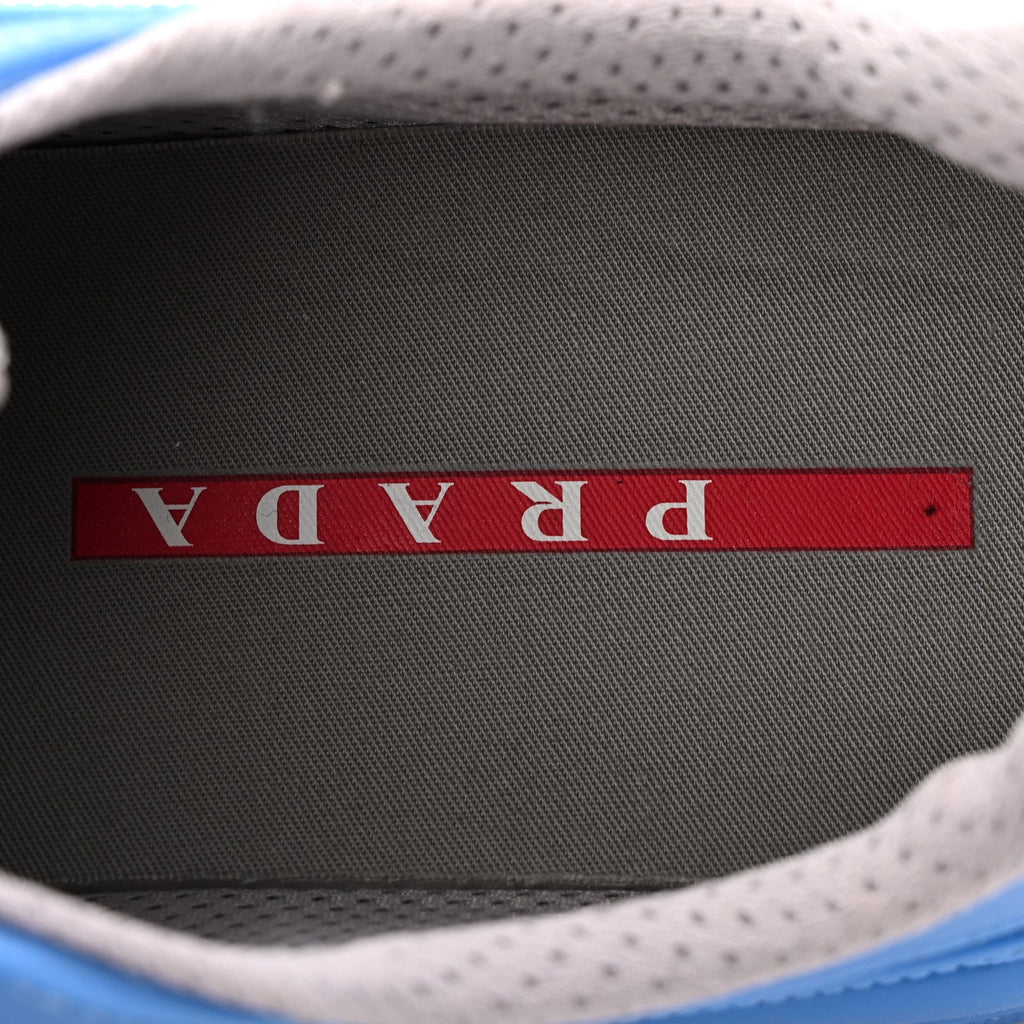 Prada Soft Rubber Mesh Mens America's Cup Sneakers 41 Blue