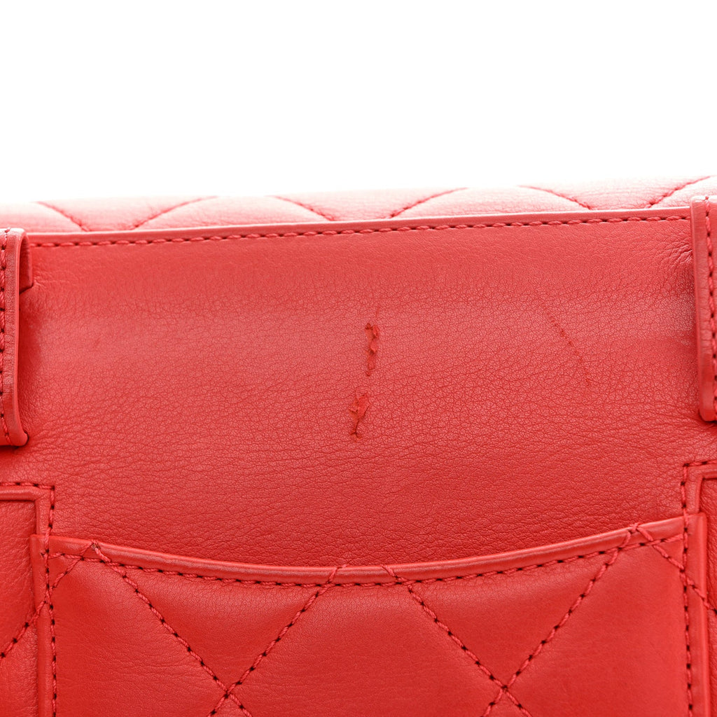 Chanel Calfskin Quilted Flap Waist Bag Red