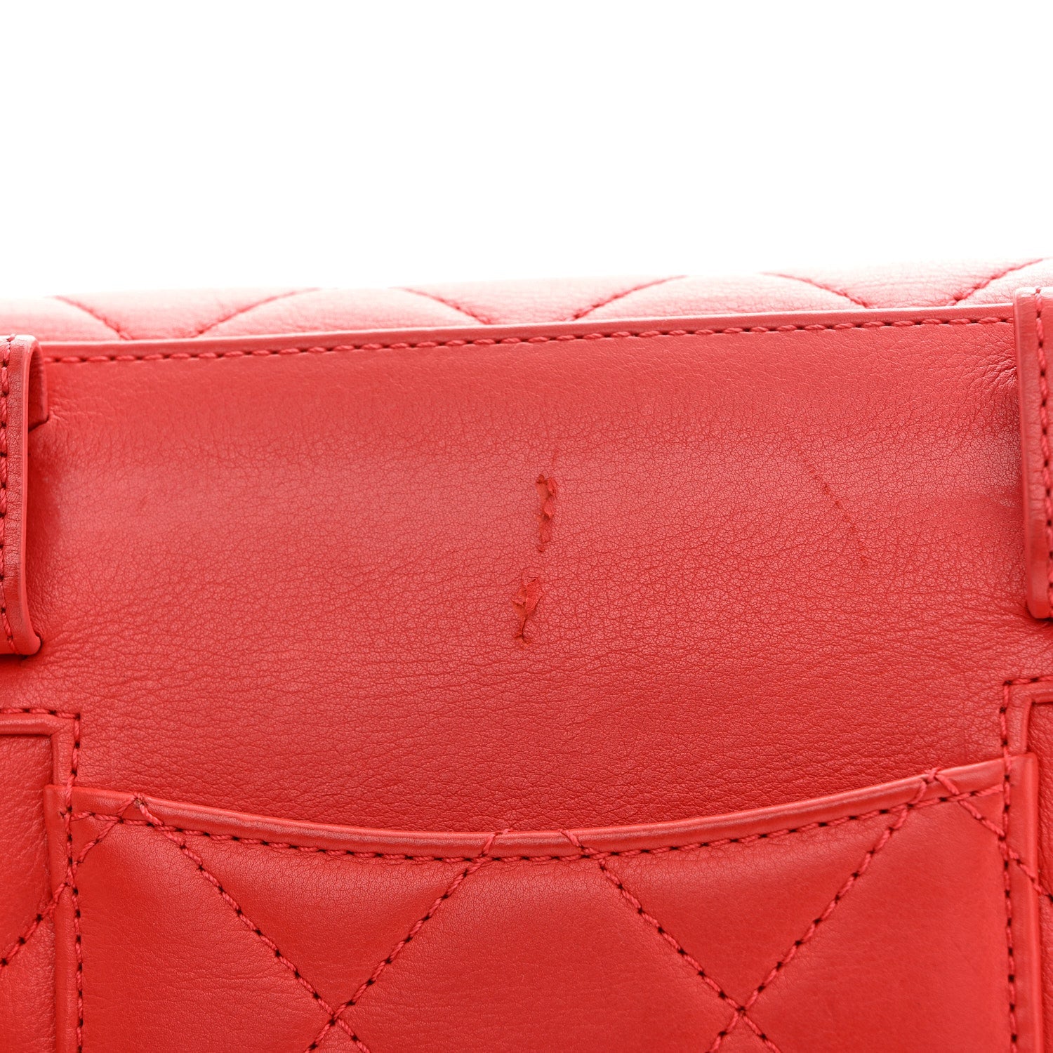 Chanel Calfskin Quilted Flap Waist Bag Red