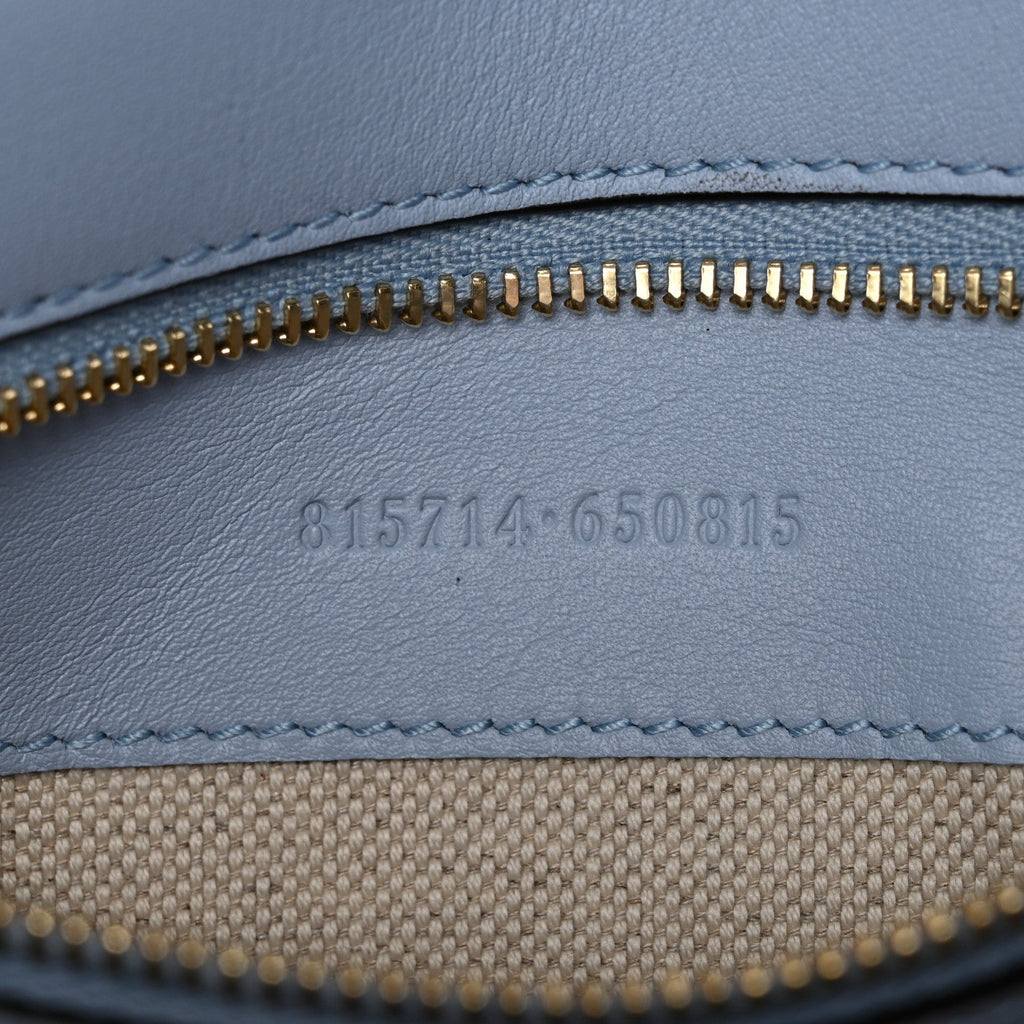 Gucci Roxy Calfskin Medium Blondie Top Handle Bag Cloudy Blue
