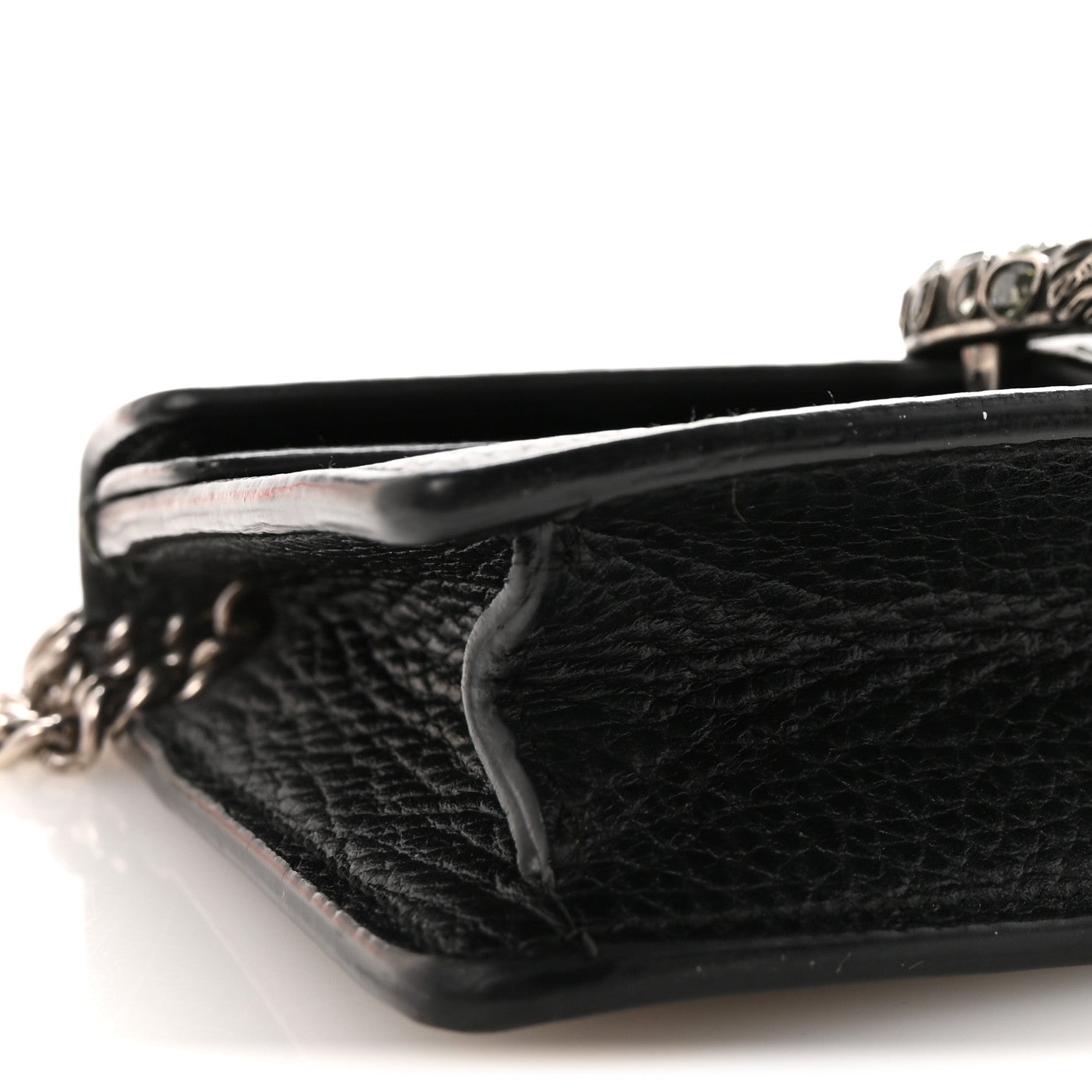 Gucci Calfskin Super Mini Dionysus Shoulder Bag Black