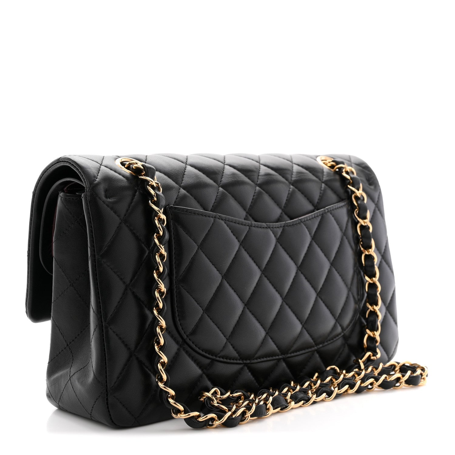 Chanel Lambskin Quilted Medium Double Flap Black
