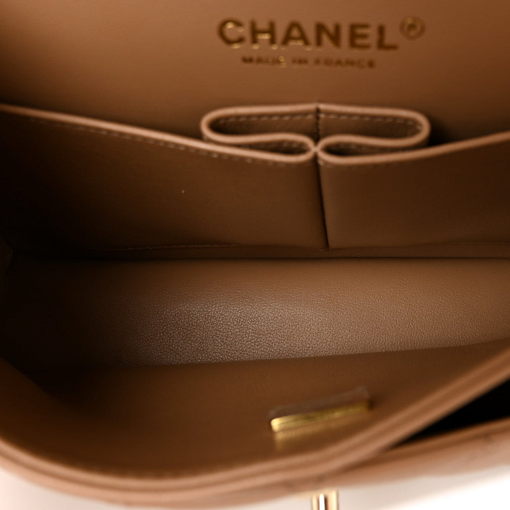 Chanel Lambskin Quilted Small Double Flap Brown
