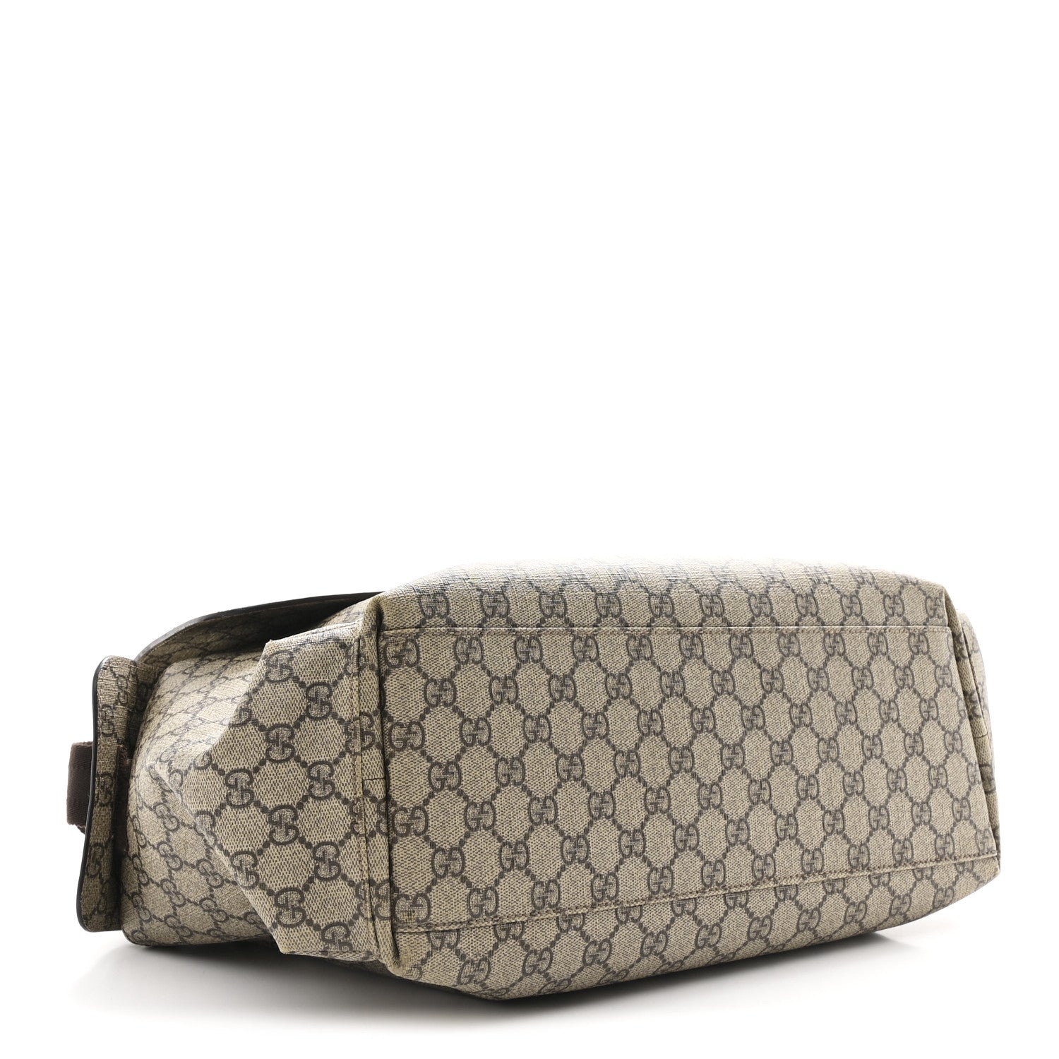 Gucci GG Plus Monogram Messenger Diaper Bag Dark Brown