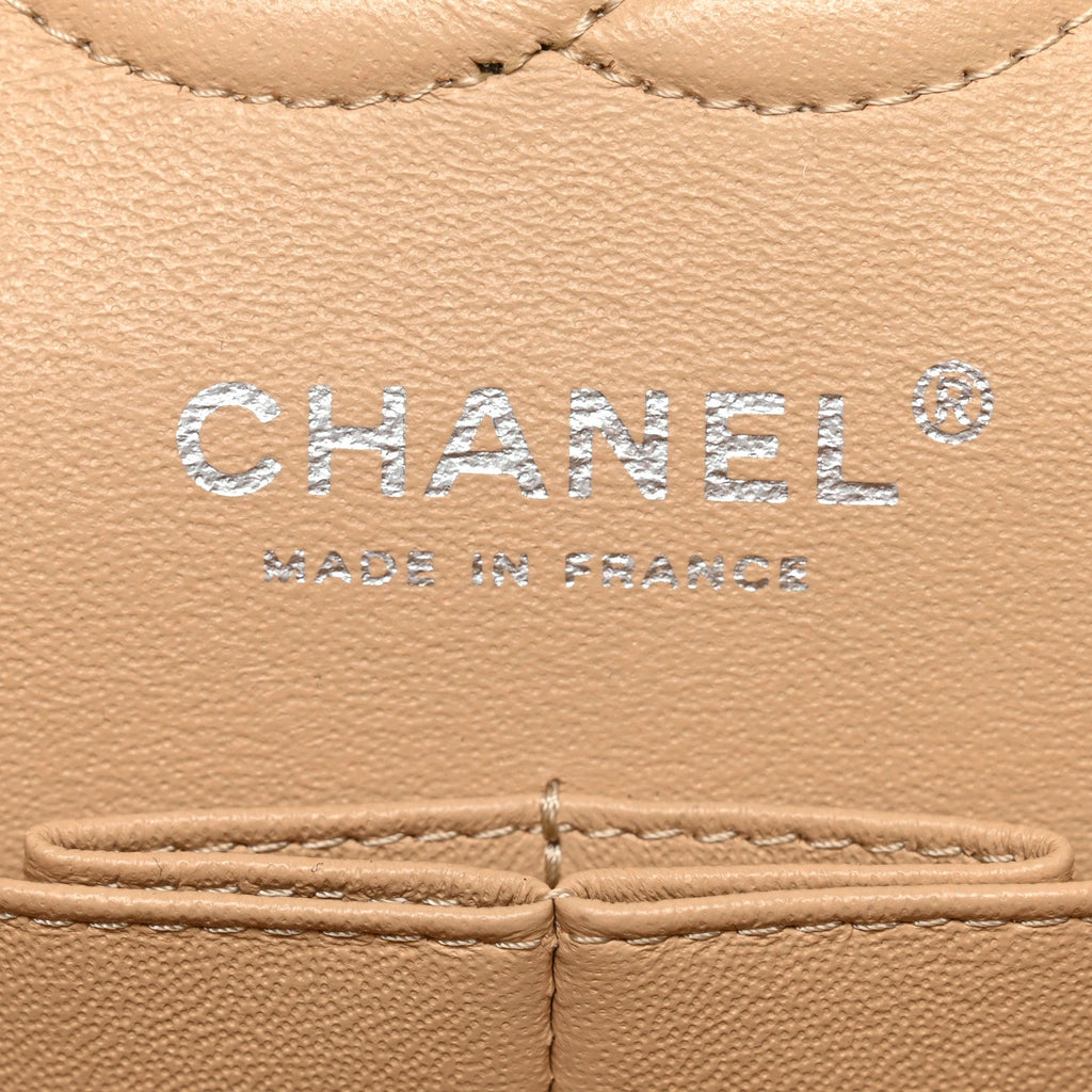 Chanel Caviar Quilted Small Double Flap Beige