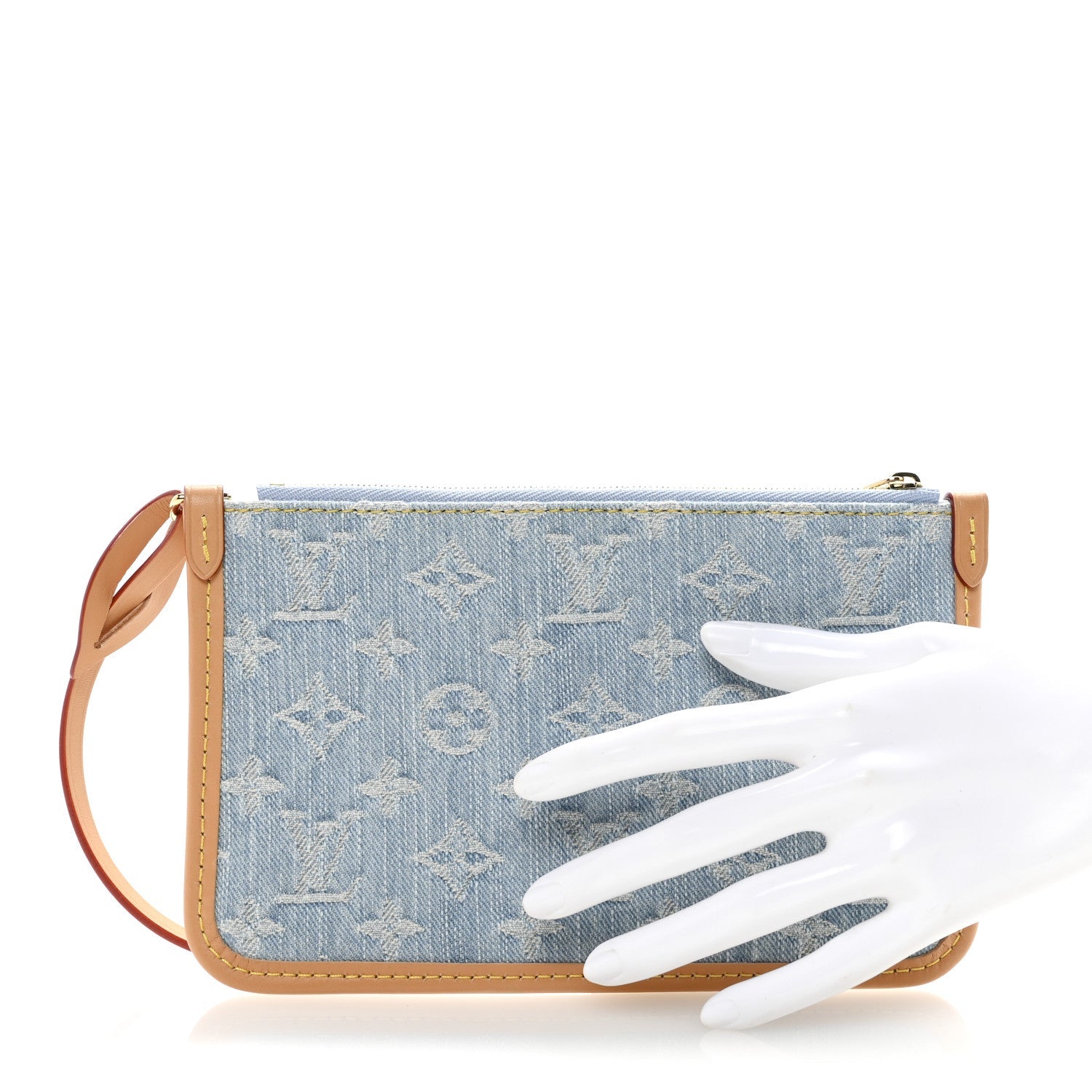 Louis Vuitton Monogram Denim CarryAll PM Pochette Sky Blue
