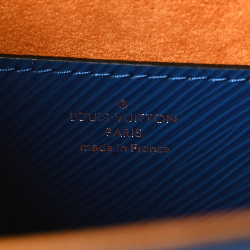 Louis Vuitton Epi Twist Braided Strap Shoulder Bag MM Bleu Roi