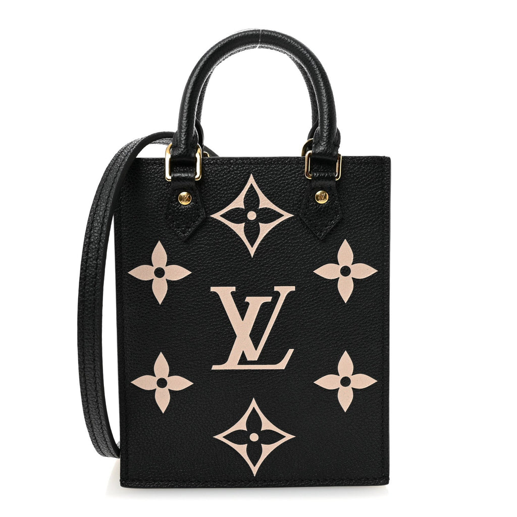 Louis Vuitton Empreinte Monogram Giant Petit Sac Plat Black Beige