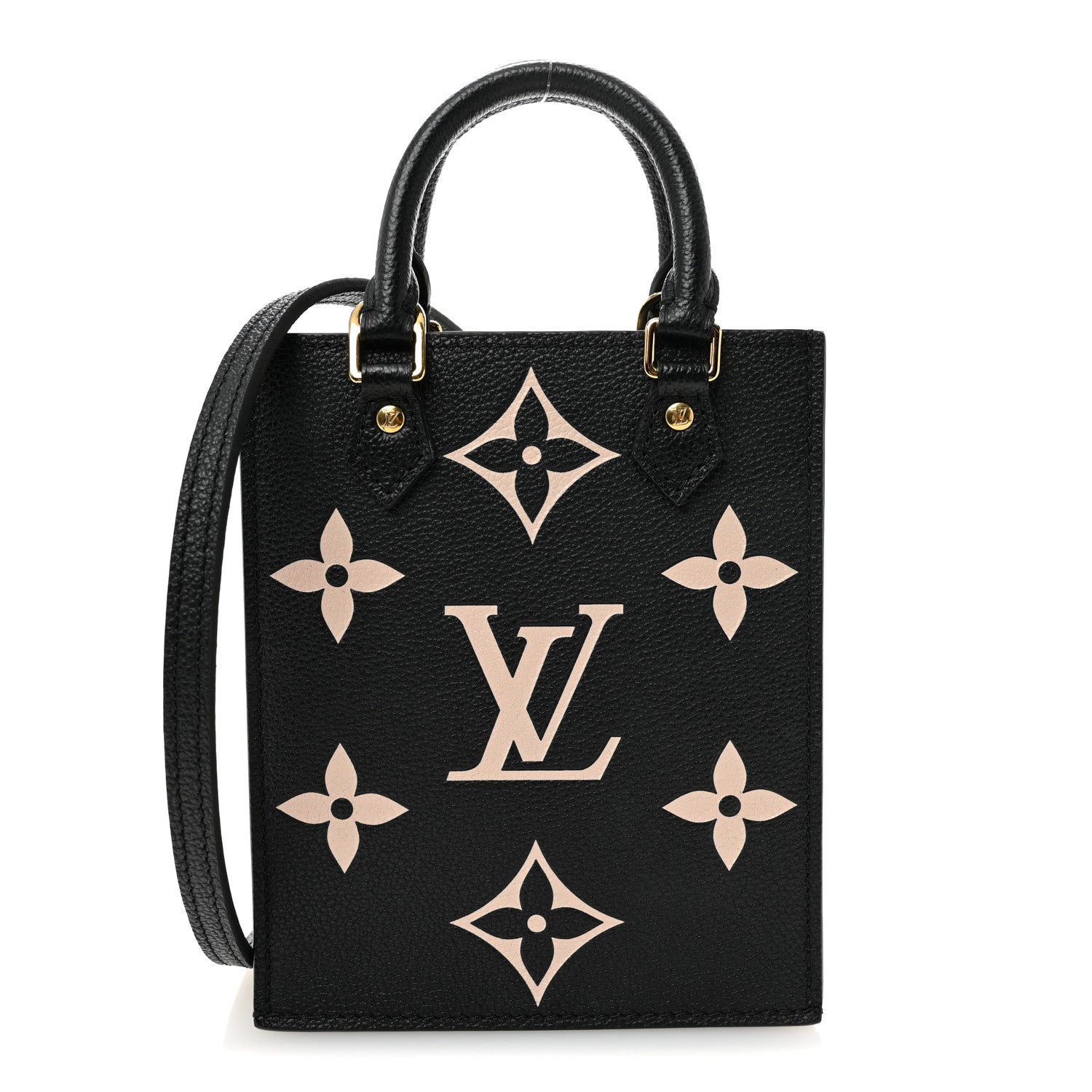 Louis Vuitton Empreinte Monogram Giant Petit Sac Plat Black Beige