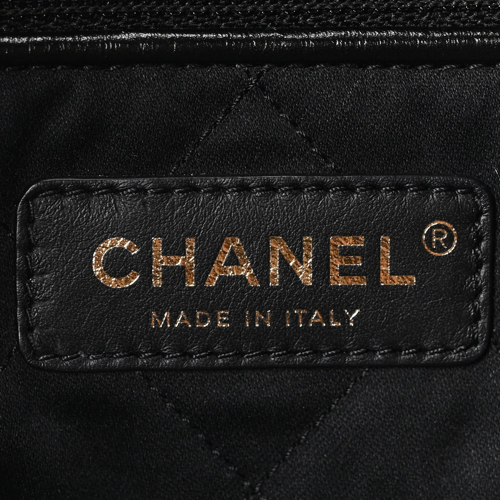 Chanel Shiny Calfskin Quilted Small Chanel 22 Black