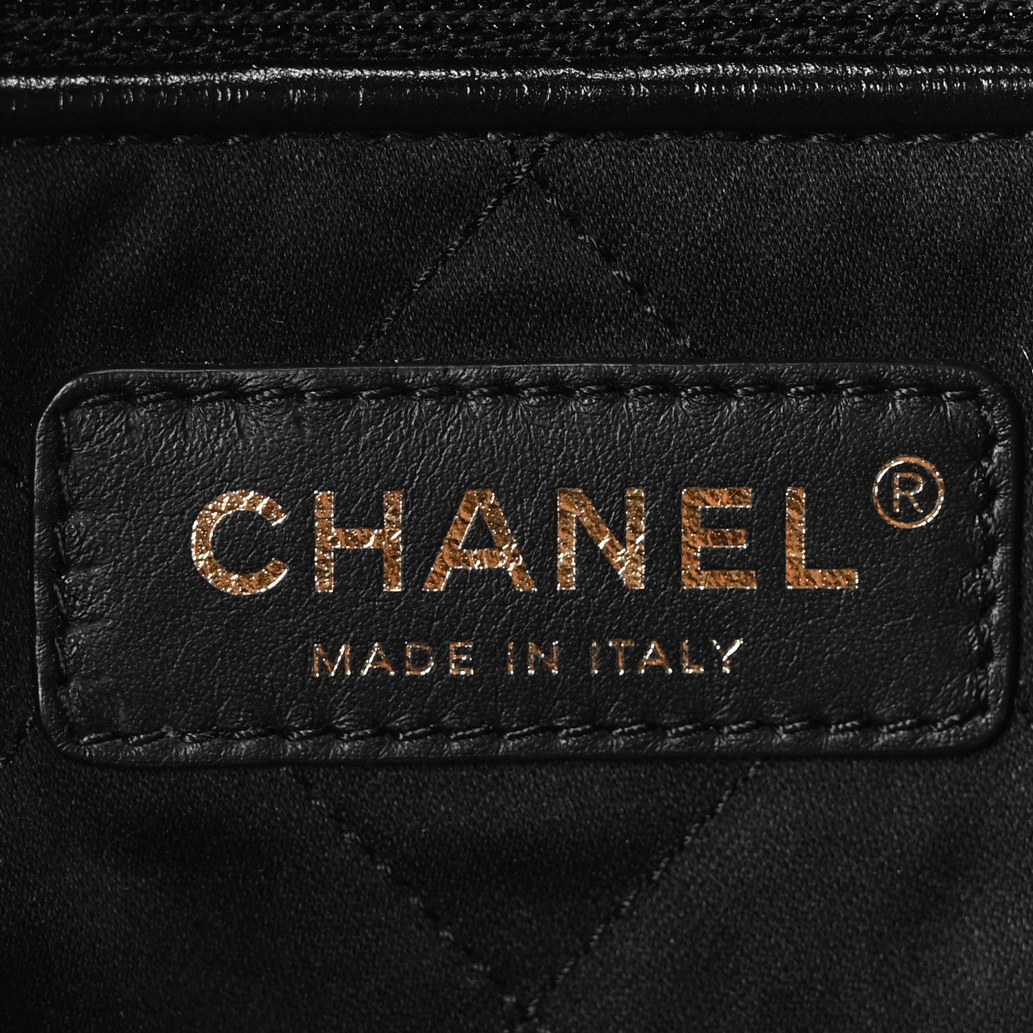 Chanel Shiny Calfskin Quilted Small Chanel 22 Black