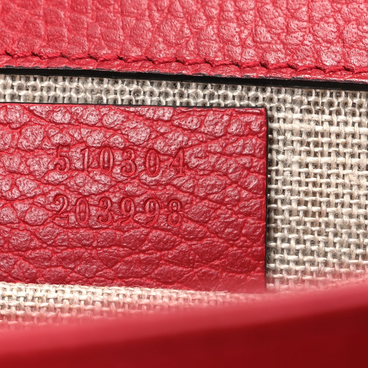 Gucci Dollar Calfskin Small Interlocking G Shoulder Bag Red