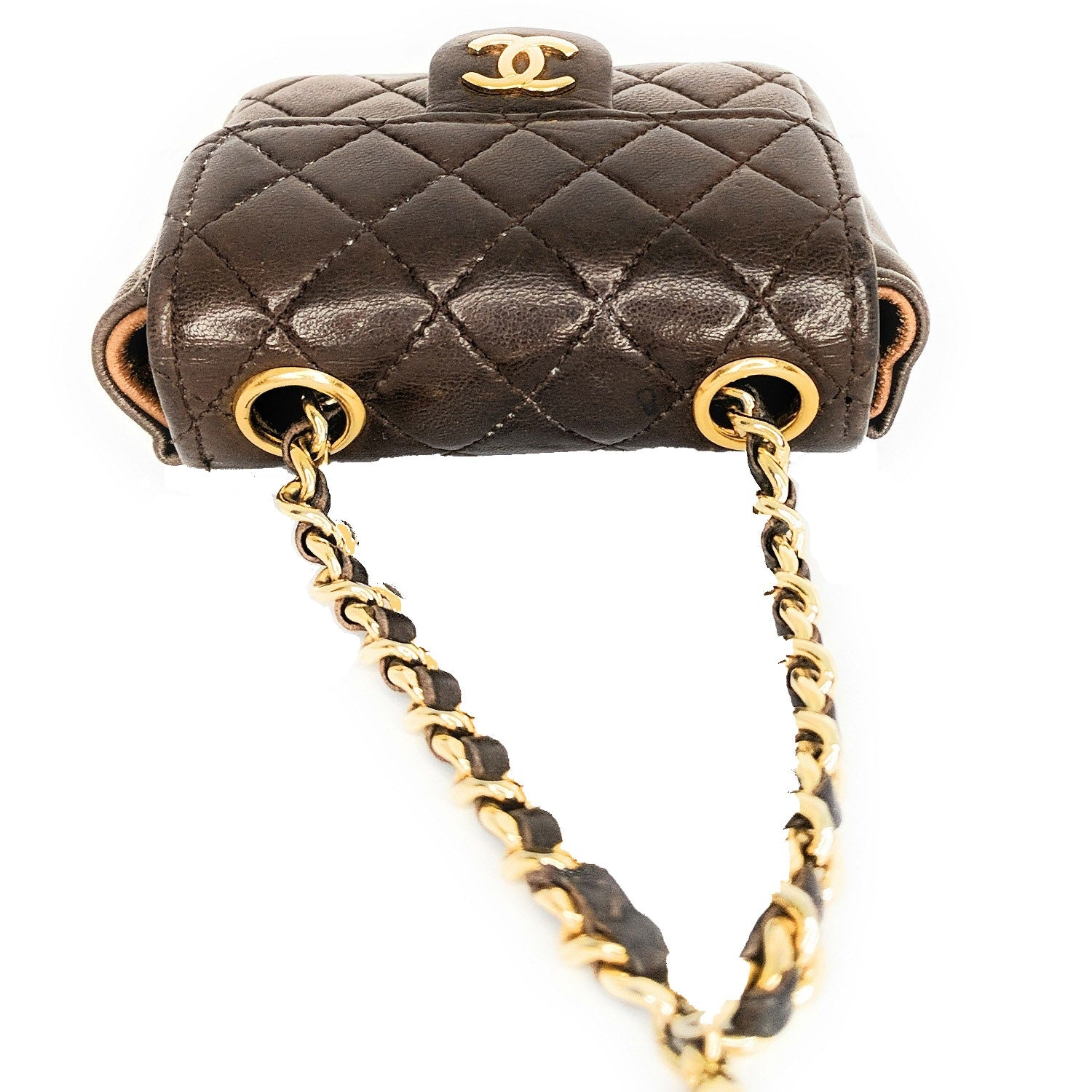 Chanel bag Vintage Brown Quilted Micro Belt Bag