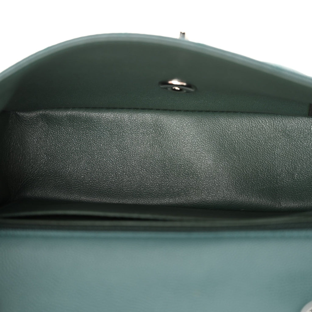 Chanel Caviar Quilted Mini Rectangular Flap Dark Turquoise