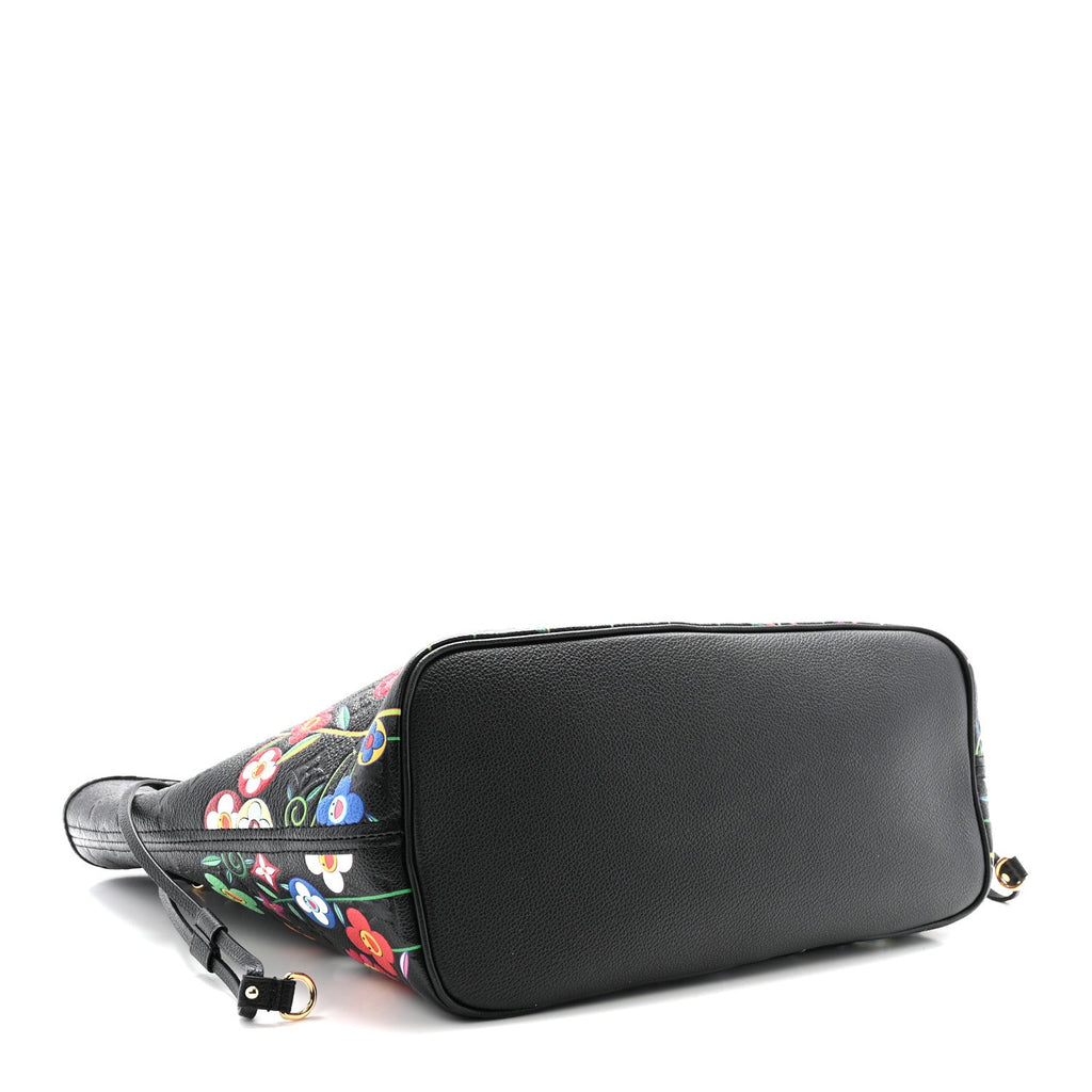 Louis Vuitton LV X TM Empreinte Flowers Neverfull MM Black