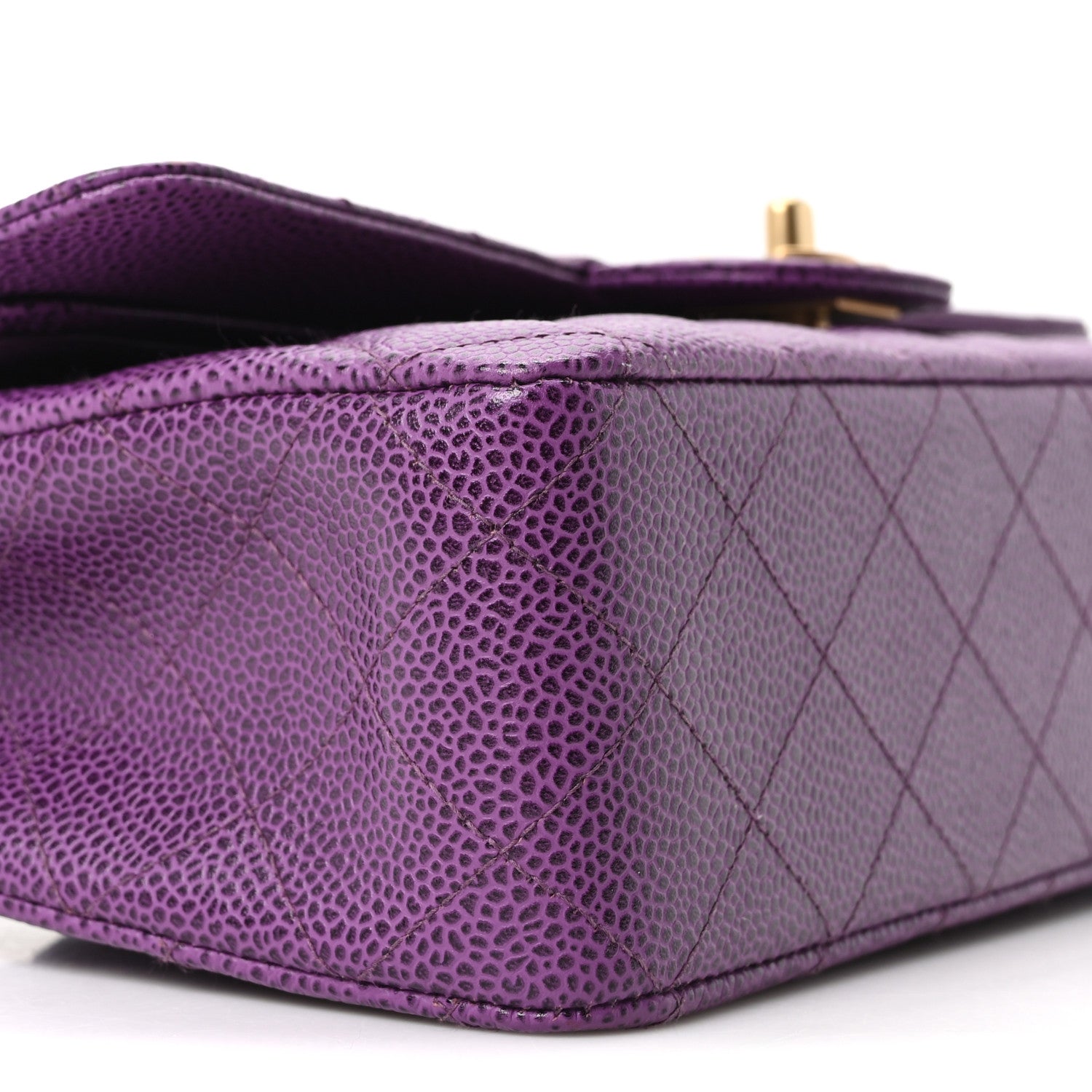 Chanel Caviar Quilted Medium Double Flap Purple