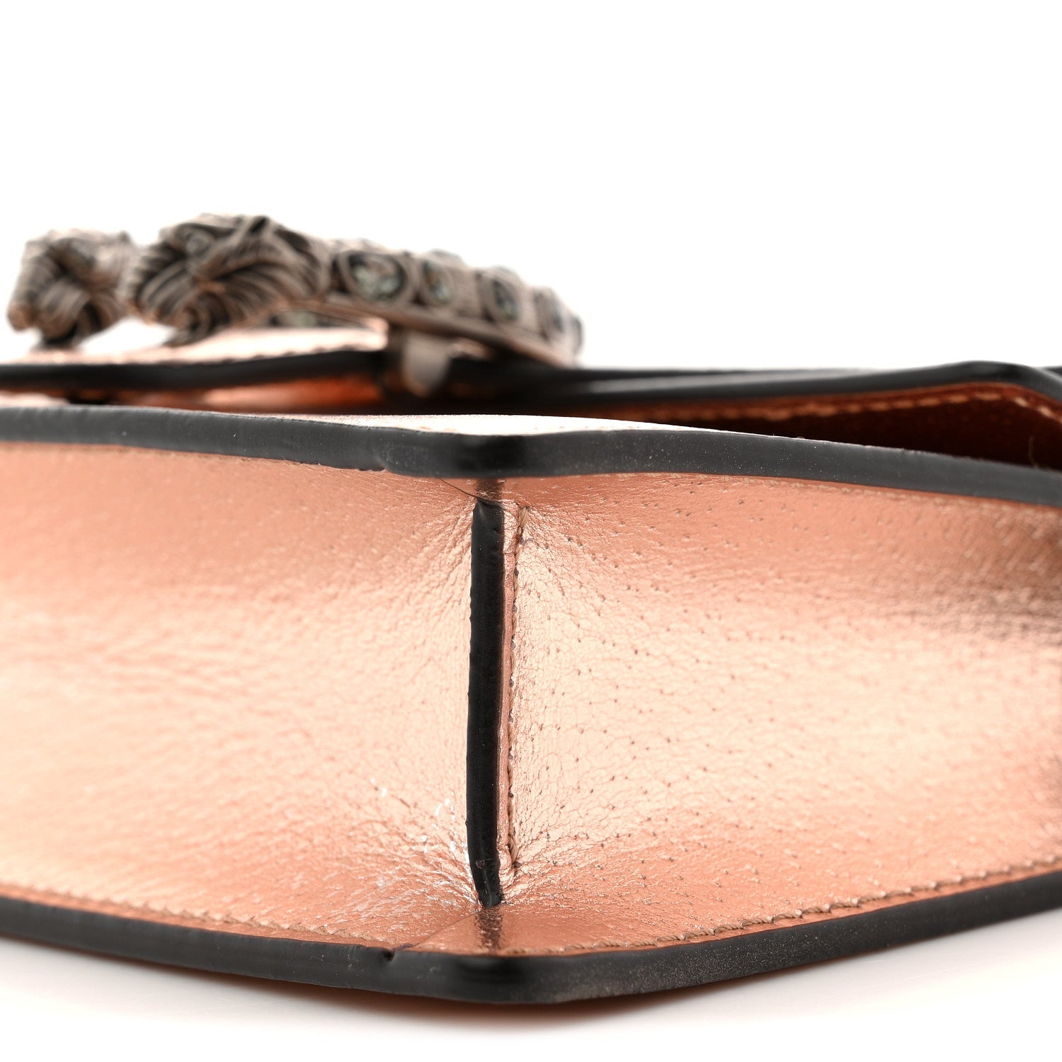 Gucci Metallic Calfskin Super Mini Dionysus Shoulder Bag Rose Gold