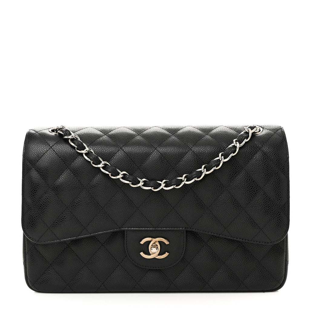 Chanel Caviar Quilted Jumbo Double Flap Black