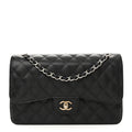 Chanel Caviar Quilted Jumbo Double Flap Black