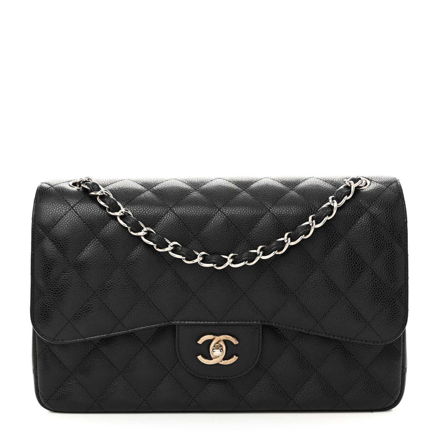 Chanel Caviar Quilted Jumbo Double Flap Black