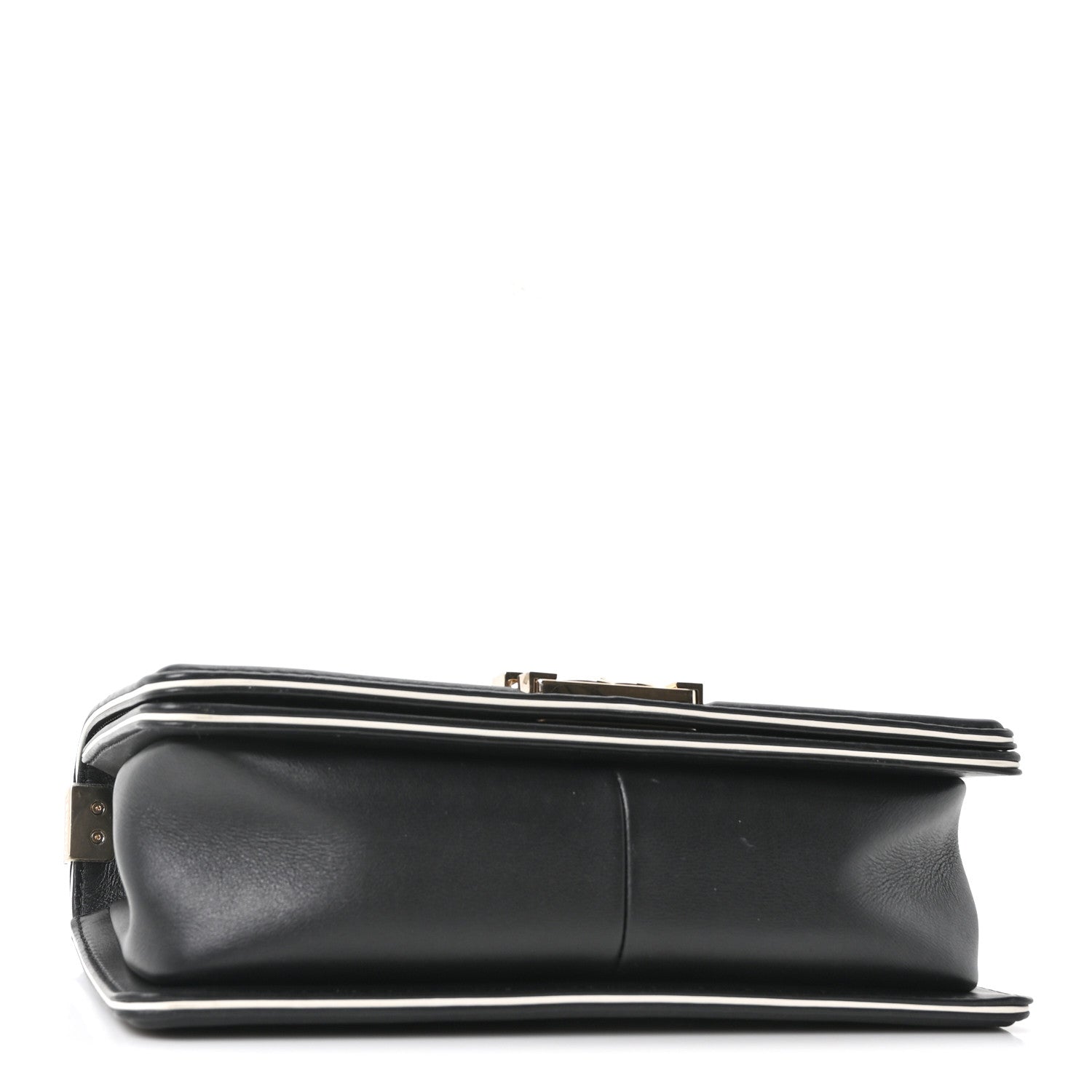 Chanel Calfskin Quilted Medium Boy Top Handle Flap Black