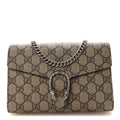 Gucci GG Supreme Monogram Mini Dionysus Chain Wallet Beige Taupe