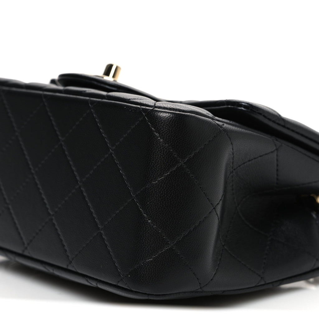 Chanel Lambskin Quilted Mini Square Flap Black