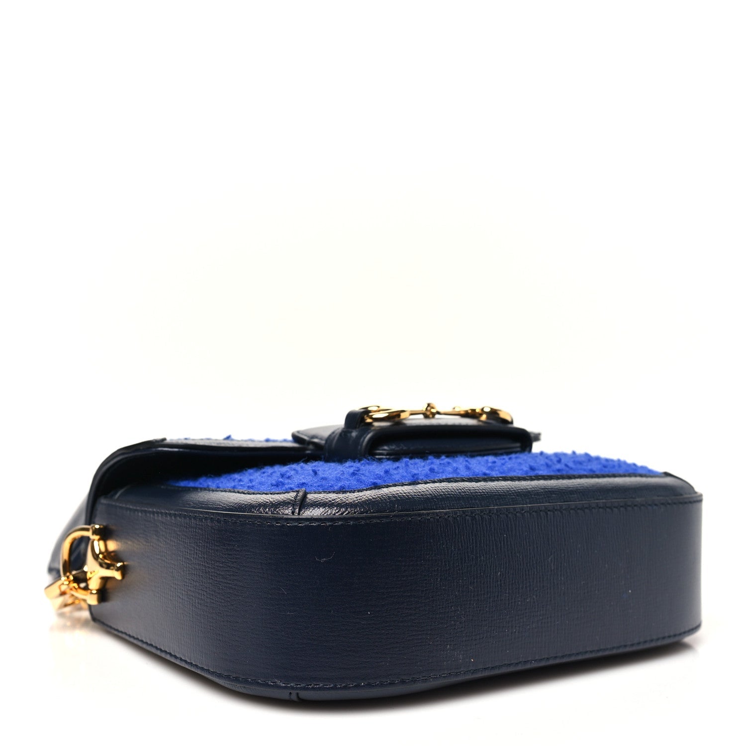 Gucci Casy Wool Azalea Calfskin Mini Horsebit 1955 Shoulder Bag Blue China