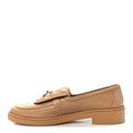 Lambskin Quilted CC Turnlock Moccasins 38 Beige