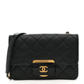 Chanel Sheepskin Quilted Mini Beauty Lock Flap Black