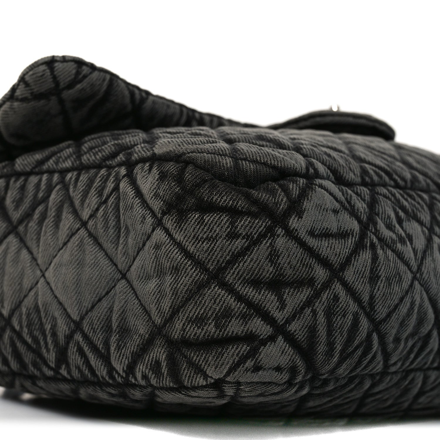 Chanel Denim Quilted Denimpression Flap Grey Black