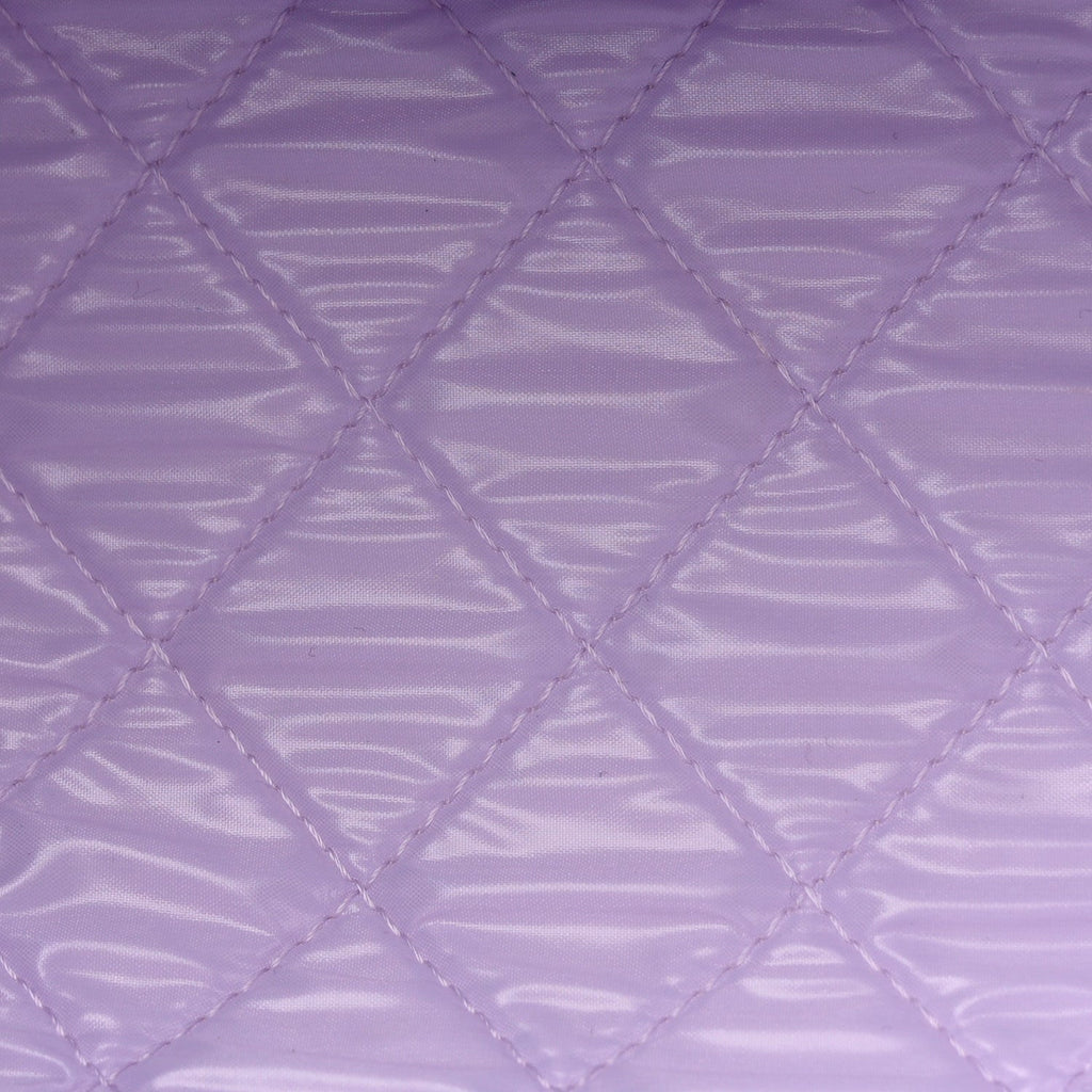Chanel Caviar Quilted Toiletry Case With Chain Light Purple
