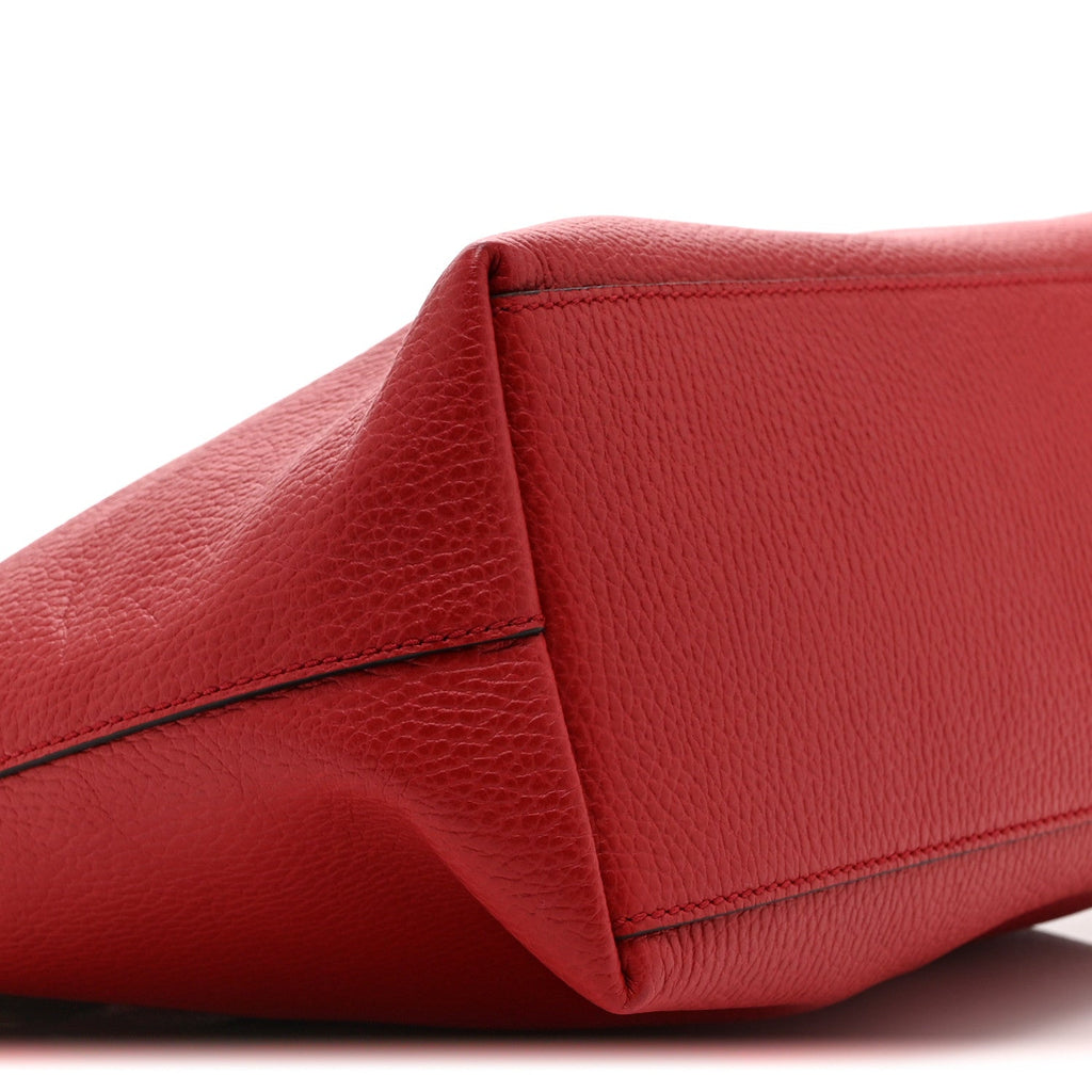 Gucci Dollar Calfskin GG Charm Satchel Red