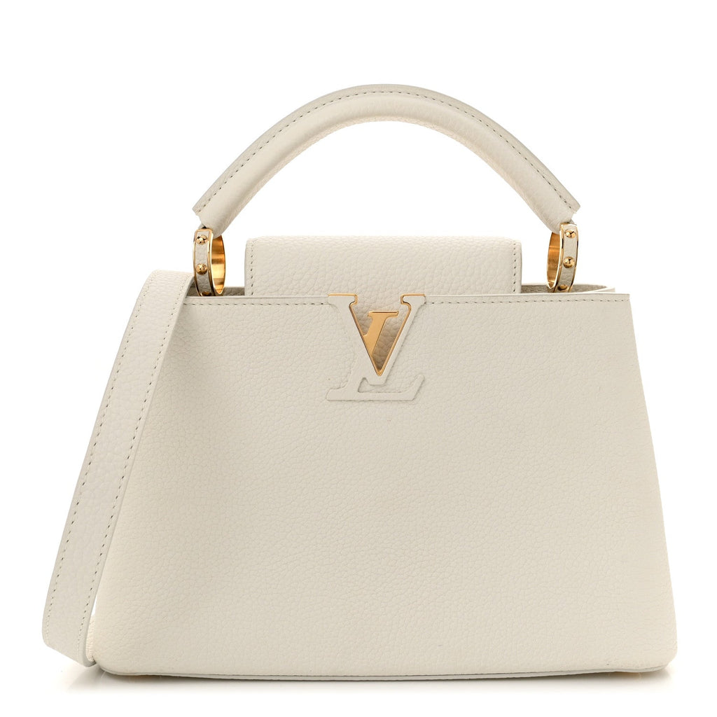 Louis Vuitton Taurillon Capucines BB Blanc Casse