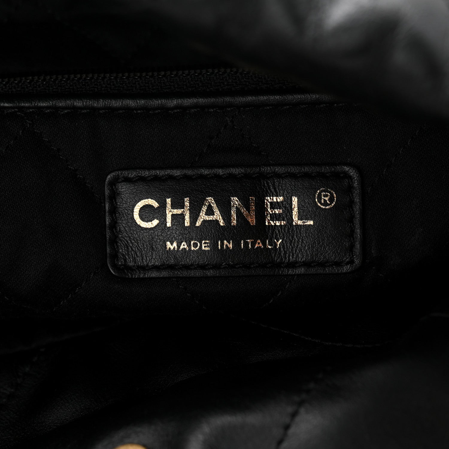 Chanel Shiny Calfskin Quilted Small Chanel 22 Black