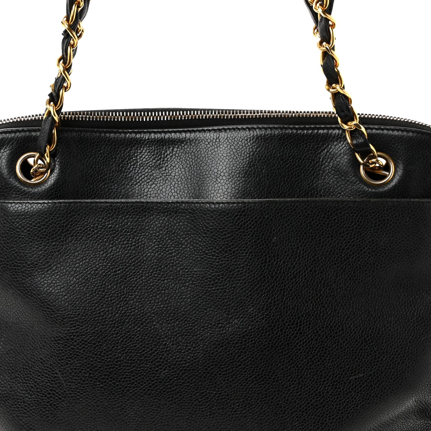 Chanel Caviar Triple CC Shoulder Bag Black