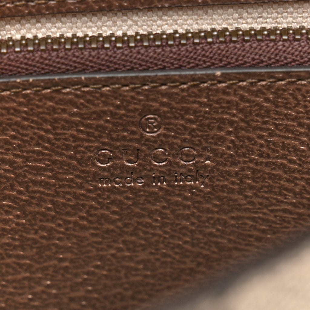 Gucci GG Supreme Monogram Web Mini Ophidia Flap Shoulder Bag Brown