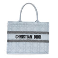 Christian Dior Raffia Cannage Medium Book Tote Blue