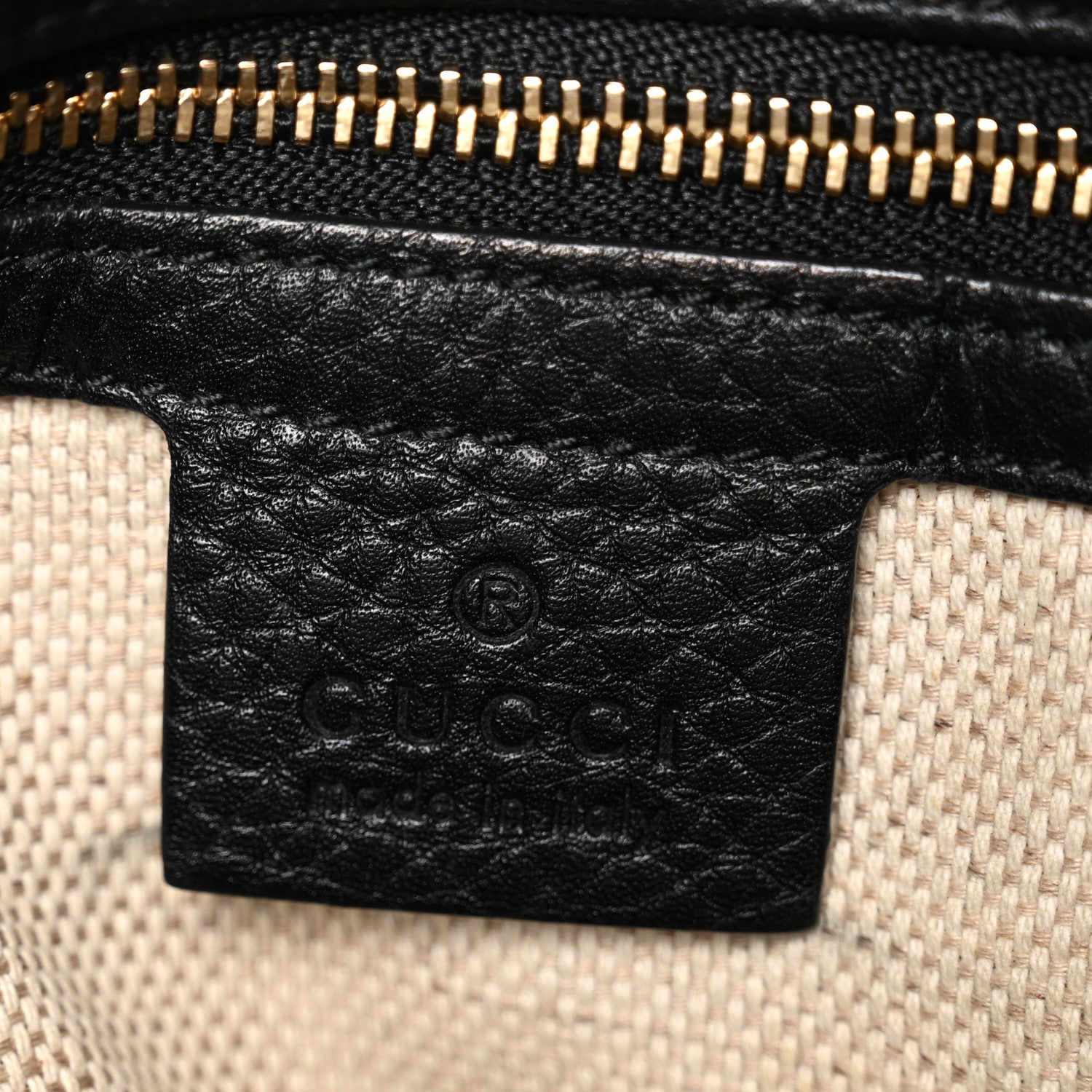 Gucci Pebbled Calfskin Small Soho Shoulder Bag Black